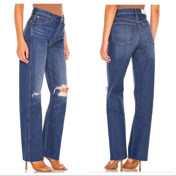 NWT Re/Done Redone Jeans 90s High Rise Loose Fit Medium Wash 100% Cotton 31 - Picture 11 of 11
